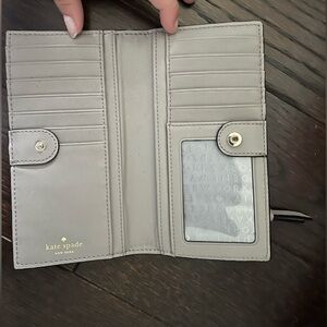 grey kate spade wallet
